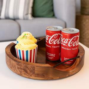 Plateau de service en bois avec poignées en fer, pour servir des fruits et des boissons, plateau de service pour desserts, haute qualité, prix le plus bas disponible - Product Image 3