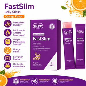 OKTW FastSlim Jelly Sticks, Desintoxicante Natural con Sabor a Naranja, 15 g x 10, Estimulante del Metabolismo, Supresor del Apetito, Suplemento para el Control de Peso - Product Image 6