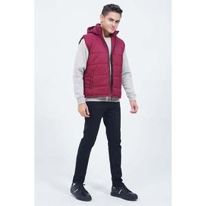 AGATHON Long Hooded Puffer <b>Jacket</b> Outerwear Breathable Velour Fabric with Polyester and Cotton Filling Logo Print Decoration - Product Image 4