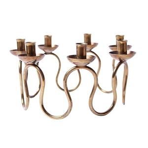 Ensemble de 2 porte-bougies en métal au design magnifique, de différentes tailles, en forme de feuille, fabriqués en Inde - Product Image 4