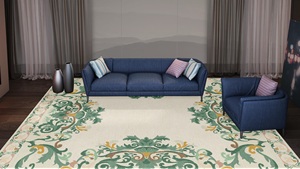 Tay thanh lịch tufted <span class=keywords><strong>AUBUSSON</strong></span> len lụa rugt-cao đống Thảm đặt cho phòng ngủ, phòng khách & khách sạn sử dụng tùy chỉnh kích thước và thiết kế - Product Image 2