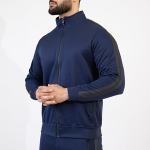 Combinaison personnalisée Thunder Track Runners avec fermeture à glissière complète Survêtements pour hommes survêtements ajustés en polaire technique avec logo personnalisé et survêtement de jogging sur le côté - Product Image 3