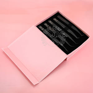 Pinzas para Extensión de Pestañas al por Mayor, Punta Fina en X de 90 Grados, Punta Recta de Fibra para Aislamiento, Agarre de Diamante Antideslizante - Product Image 1