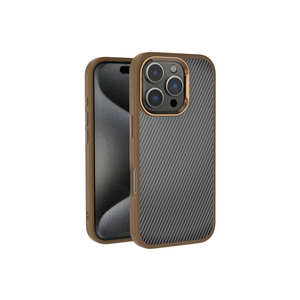 Étui de luxe en cuir et fibre de carbone ANKY Venus pour iPhone 16 Pro Max - Protection brillante du cadre de l'appareil photo - Product Image 1