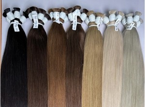 Extensions de cheveux en vrac au prix de gros Double noyade forte et soyeuse 100 grammes Couleurs claires 22 pouces - Product Image 4
