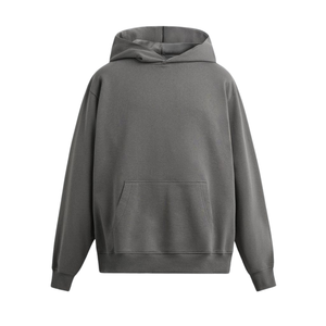 Sudadera con Capucha Gris Oscuro Unisex, Sudadera con Capucha de Felpa de Algodón Premium, Ropa de Calle Informal de Invierno, Lisa, Proveedor Mayorista - Product Image 1