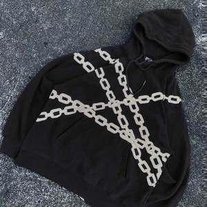 Hoodie d'hiver personnalisé au design tendance, effet délavé, broderie vieillie, en molleton, épaules tombantes, 100% coton, écologique, coupe ample - Product Image 2