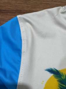 Top corto elástico semitransparente con logotipo hecho a medida para mujer con estampado digital OEM, Top informal de manga corta con cuello redondo, ropa de playa de verano - Product Image 4