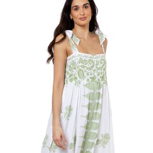 เดรสแม็กซี่แขนกุดคอตตอนพิมพ์ลายตารางสำหรับผู้หญิงเสื้อผ้าแบบตะวันตกสำหรับฤดูร้อน - Product Image 1