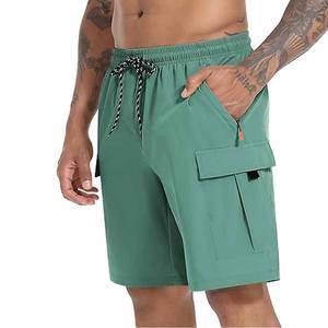 Pantalones cortos de doble capa para hombre con cremallera, transpirables, elásticos, para correr, entrenamiento, deportes, informales, de secado rápido, pantalones cortos de gimnasio de Dress Sports - Product Image 1
