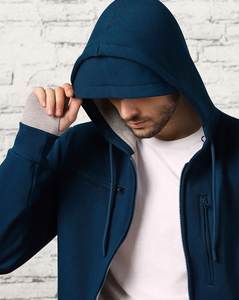 Sudadera con Capucha Unisex AZIII para Hombre, 100% Algodón, Corte Regular, Otoño, Transpirable, Tejido Digital Ecológico, Tinte Liso, Alta Calidad - Product Image 1