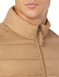Chaqueta acolchada personalizada para hombre, abrigo de invierno estilo burbuja, gruesa, cálida, con soporte y cremallera, impermeable, a prueba de viento, ropa de abrigo informal frontal - Product Image 3