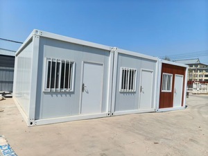 บ้านสำเร็จรูปติดตั้งรวดเร็ว บ้านโมดูลาร์ขนาดเล็ก ห้องรักษาความปลอดภัยแบบพกพา โรงเก็บอุปกรณ์เคลื่อนที่ อาคารโครงเหล็ก - Product Image 1