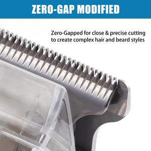 Lot de 2 lames larges de rechange 2215 pour tondeuse, lames réglables en acier inoxydable à écartement nul, type de prise US, argent - Product Image 4