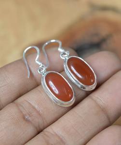 Boho Style 925 Sterling Silver Cornaline Gemstone Boucles D'oreilles Bijoux À La Main Boucles D'oreilles En Argent Bijoux Pour Femmes Cadeau De Mariage Pour - Product Image 5