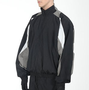 2024 personnalisé hommes Polyester survêtement haut et pantalon Patch travail université coupe-vent veste haute qualité Fitness Nylon pour hommes décontracté - Product Image 3