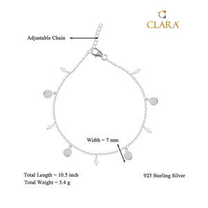 Compre Tobilleras/Payals de Plata 925 100% Auténtica para Mujeres y Niñas, Chapadas en Oro de 14k, Estilo Lindo - Product Image 3