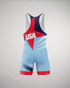 Justaucorps de lutte personnalisés sublimés pour hommes, musculation, séchage rapide, spandex/coton 220g, logo personnalisé, marque privée, haute qualité - Product Image 2