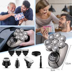 Afeitadora Eléctrica para Hombres, Rasuradora de Barba y Vello, Uso en Seco/Húmedo, Impermeable IPX7, Pantalla LED, Cortapelos Facial y Nasal - Product Image 4