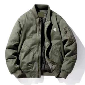 2024 New Design <b>Men's</b> High Quality Nylon Bomber <b>Jacket</b> Private Label Winter Wear Zipper Closure Canvas Fabric <b>Smart</b> <b>Casual</b> Top - Product Image 4