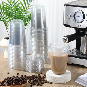 Vasos Desechables Biodegradables Transparentes con Tapas, Resistentes y Seguros para Alimentos, Aptos para Congelador, para Café Helado, Smoothies y Bebidas Frías - Product Image 3