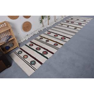 Alfombra clásica de lana a rayas de 33x122 pies Patrón tradicional blanco y negro para alfombra esponjosa de entrada con respaldo de látex - Product Image 2