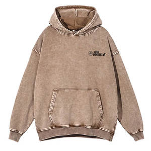 เสื้อฮู้ดดี้ผู้ชายดีไซน์ไม่ซ้ำใคร ล้างสีแบบ Acid Wash สำหรับฤดูหนาว ผ้าฝ้าย 100% ระบายอากาศได้ดี สวมใส่สบาย เป็นมิตรกับสิ่งแวดล้อม คุณภาพสูง ลดราคาพิเศษ - Product Image 1