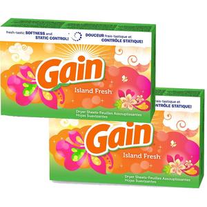 Hojas Secantes Gain Island Fresh, Eliminan Olores, Hojas Suavizantes para Telas, Paquete Grande - Product Image 2
