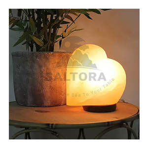 Precio al por mayor Lámpara de sal en forma de corazón 100% Lámpara de sal pura del Himalaya Llegada caliente Lámpara de sal en forma de corazón - Product Image 6