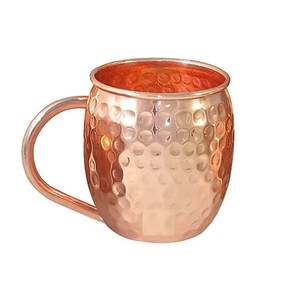 Best Selling Pure Copper <b>Moscow</b> <b>Mule</b> <b>Mugs</b> Hammered Finished Barrel <b>Mugs</b> Easy Grip Multiple Drinking Purpose <b>Mugs</b> - Product Image 1