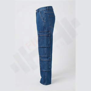 Pantalones Vaqueros de Mezclilla Azul Deslavado, Estilo Informal, Ajuste Regular, Transpirables, Vintage, Rectos, para Hombre, Primavera, Venta al por Mayor - Product Image 3