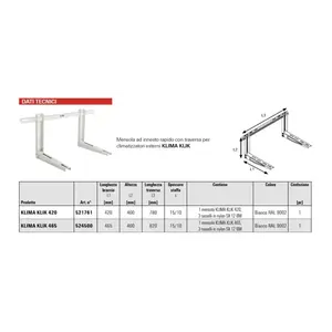 Support de climatiseur réglable Fischer Klima Klick 465 avec étagère pour un refroidissement confortable - Product Image 3