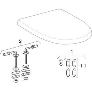 Siège de toilette Geberit RENOVA COMFORT blanc sans mécanisme de fermeture en douceur - Product Image 5