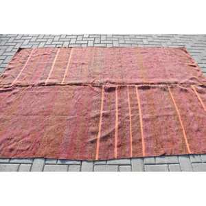 Rustique Rouge Brun 5x9 pieds Tapis De Laine Turque Patchwork Plat Armure Salon Tapis avec Support En Latex pour Décorations - Product Image 3