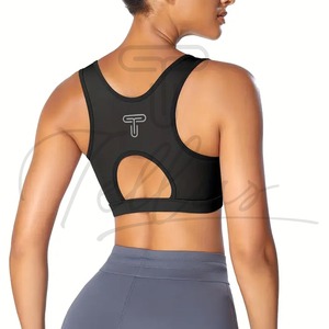 Soutien-gorge de sport pour femmes grande taille en gros, logo frontal, soutien moyen, respirant, séchage rapide, haute qualité, confortable - Product Image 2