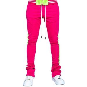 Pantalones de chándal acampanados con estampado personalizado y logotipo para hombre de alta calidad Vintage Sun Fade Leg Cierre de cintura elástica diamantes de imitación apilados algodón Terry - Product Image 6