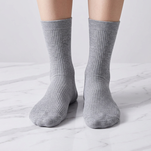 Chaussettes pour hommes côtelées anti-humidité, technologie brevetée anti-plis à 90 degrés, mélange de coton, élasthanne et fil de caoutchouc, marque Wonsox - Product Image 1