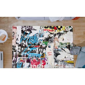 Alfombra con Diseño de Grafiti: Alfombra Moderna y Colorida, Antideslizante, con Pelo Suave - Product Image 5