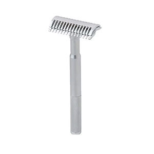 Maquinilla de afeitar Twist Open Safety Mango de aluminio Maquinilla de afeitar clásica de oro rosa disponible al precio más bajo - Product Image 1