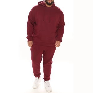 ชุดวอร์มสีพื้นแบบสวมหัวโอเวอร์ไซส์สำหรับผู้ชายชุดวอร์มใส่วิ่งกางเกงสำหรับฤดูใบไม้ผลิฤดูใบไม้ร่วง - Product Image 1