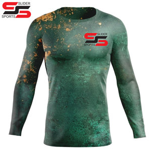 Personalice su propio logotipo Sublimado Manga completa Rash Guard Camisa de compresión Rash Guard para hombres - Product Image 5