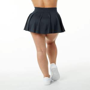 กระโปรงผ้าโพลีเอสเตอร์100% สำหรับผู้หญิงกระโปรงสีดำระบายอากาศได้เอวสูงผ้าตาข่ายซับในแบบรัดกล้ามเนื้อ - Product Image 3