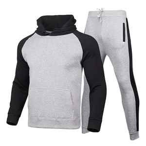 Ensemble survêtement deux tons pour homme, logo personnalisé, veste blanche et pantalon de jogging à fermeture éclair intégrale, coupe ajustée, vêtements de sport - Product Image 3