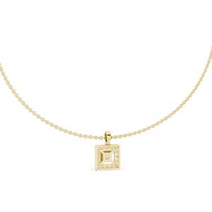 สร้อยคอเพชรแล็บ 1.64 กะรัต เพชรทรงเหลี่ยม CVD ทอง 18KT, 14KT, โรสโกลด์, เยลโลว์โกลด์, ไวท์โกลด์ เครื่องประดับหรูหรา - Product Image 5