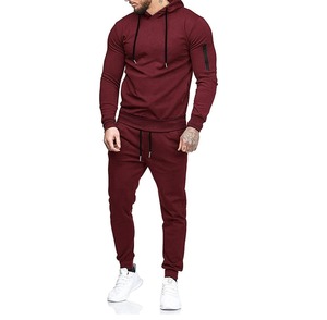 Unisex Winter Fashion 2-Piece Hooded Solid Casual Sports Streetwear Tracksuit Quick Dry Gym Wear Breathable Stylish - Product Image 2