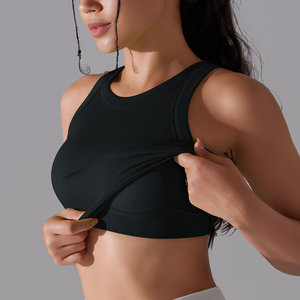 ODM OEM Clothing Custom Blank Ladies Plain Basic Knit Ribbed Crop Tank <b>Top</b> Women - Product Image 5
