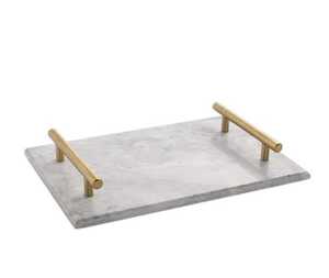 High-End Hotel Shop Customizable Serving <b>Tray</b> Fashionable Brass Handle New Metal Design VISHAL HANDICRAFT Brand Custom Logo - Product Image 5