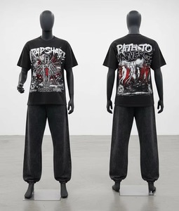 Custom Design 100% Cotton Jersey Men's T-Shirt Soft Breathable Durable Quick Dry Eco-Friendly | Retro Streetwear Style | <b>Short</b> - Product Image 4