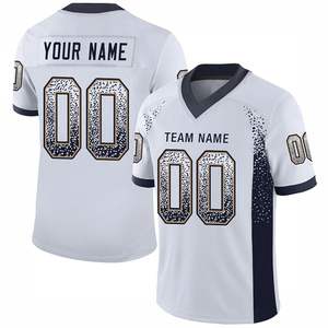 เสื้อฟุตบอลผ้าโพลีเอสเตอร์แบบแห้งเร็วเสื้อฟุตบอลอเมริกันออกแบบโลโก้ได้ตามต้องการ - Product Image 3