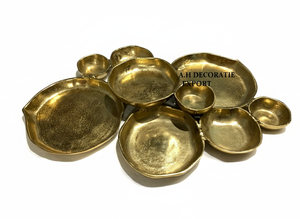 Bol en aluminium moulé biologique artisanal, 9 pièces, noir, plat de service en grappe, centre de table pour mariage, vaisselle pour restaurants - Product Image 6